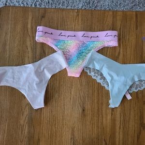 BNWT PINK brand thongs